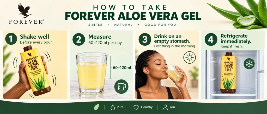 How to take forever aloe vera gel